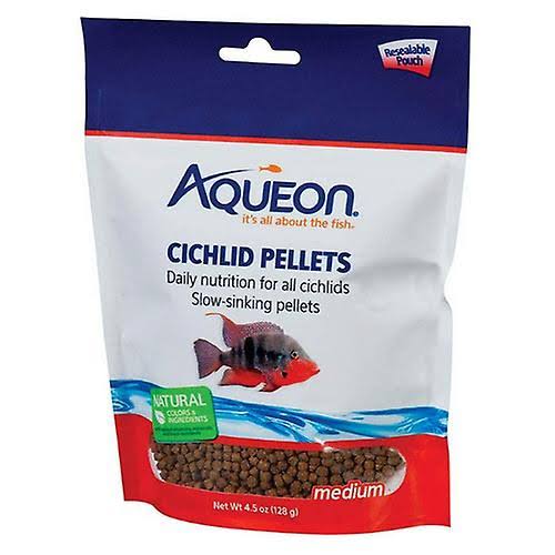 Aqueon Cichlid Food Pellet - Medium, 4oz