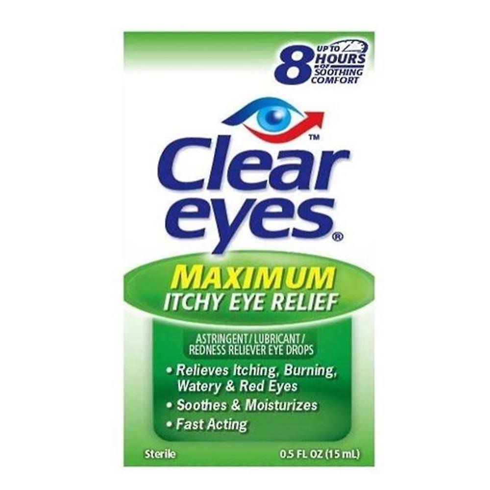 Clear Eyes Maximum Astringent/Lubricant Redness Reliever Eye Drops - 0.5 fl oz