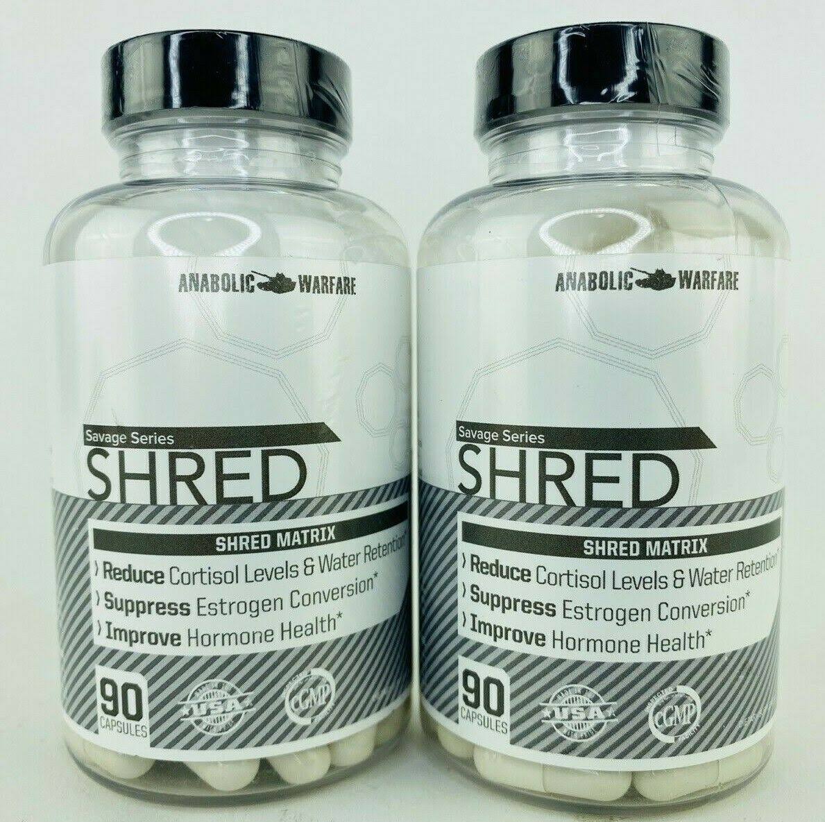 Anabolic Warfare Shred 180 Capsules, Fat Burner, Reduce Cortisol Hormone Health