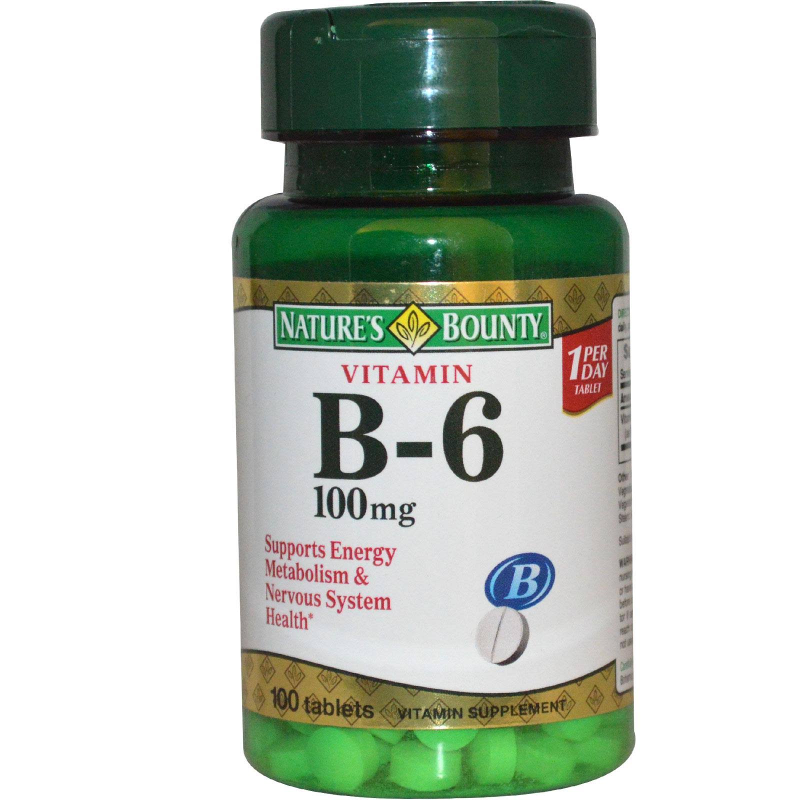 Nature's Bounty Vitamin B-6 - 100mg, 100 Tablets