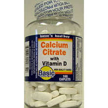 Basic's Calcium Citrate with Vitamin D Caplets - 160ct