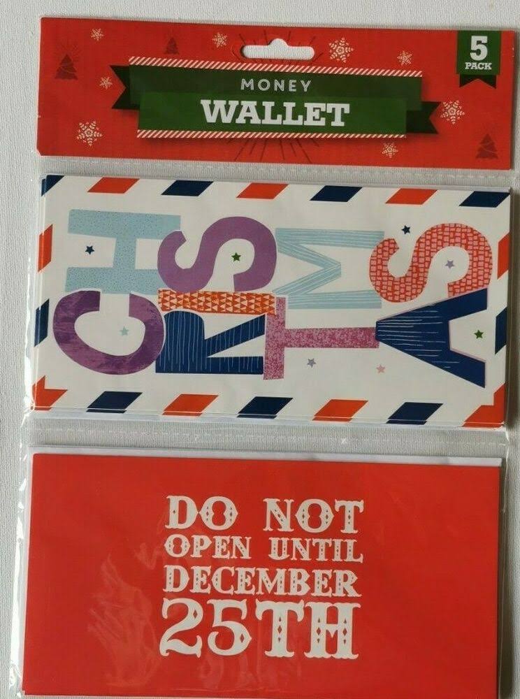 Five Christmas Money Wallets Two Designs