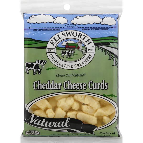 Ellsworth Cheese Curds, Cheddar - 16 oz