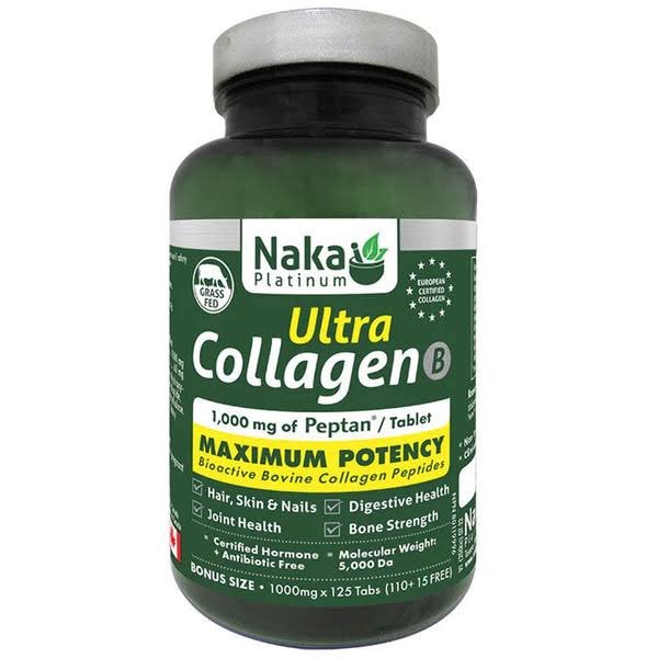 Naka Platinum ULTRA COLLAGEN (BOVINE SOURCE), 125 Tablets