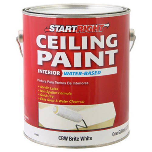 True Value CBW-GL Start Right Flat Latex Ceiling Paint - Brite White, 1 Gallon