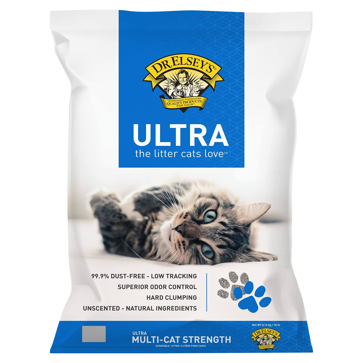 Precious Cat Ultra Hard Clumping All Natural Hypo Allergenic Cat Litter 18 lbs