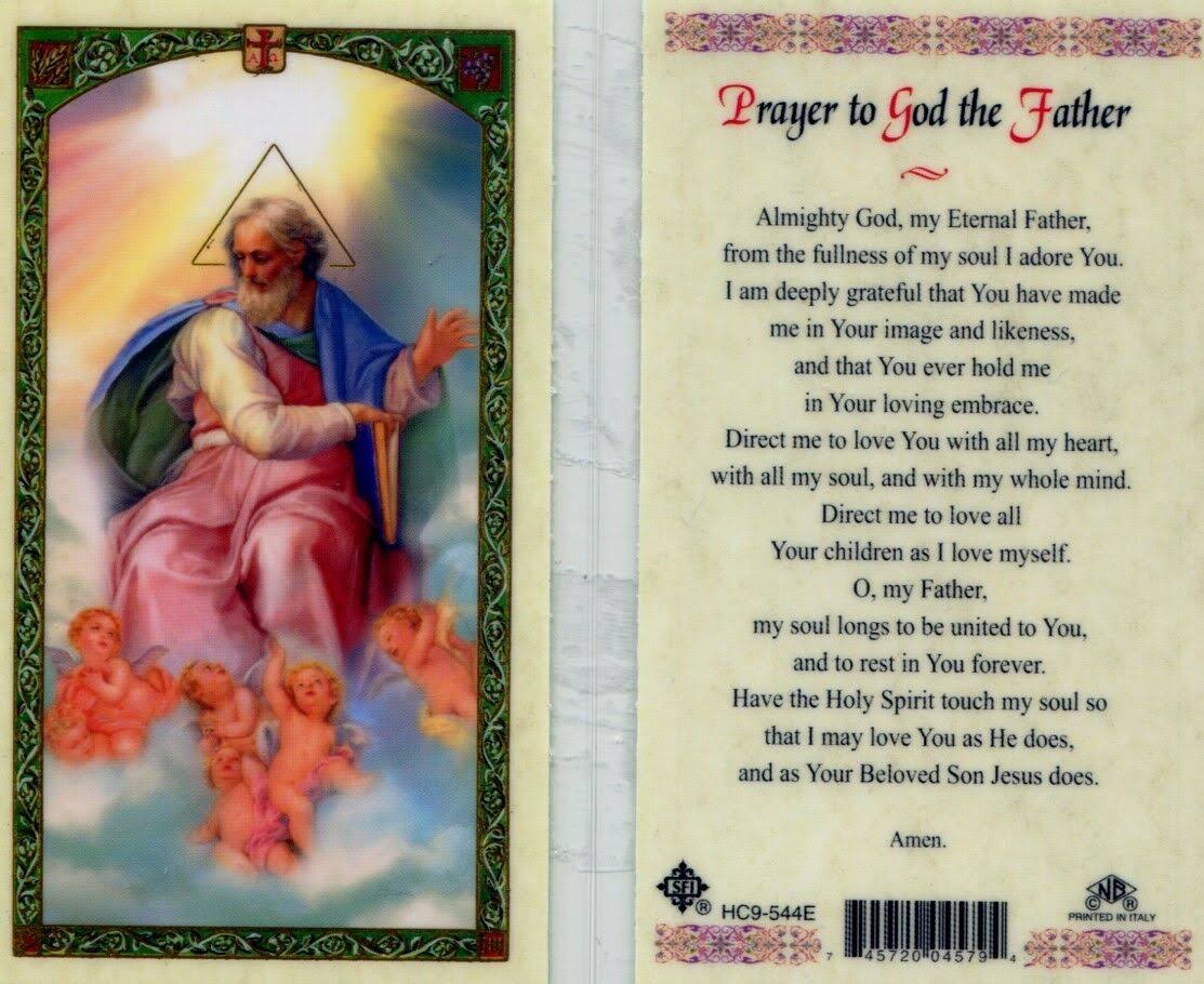 Prayer to God The Father Laminated Card - Item EB532A - My Father I Adore You