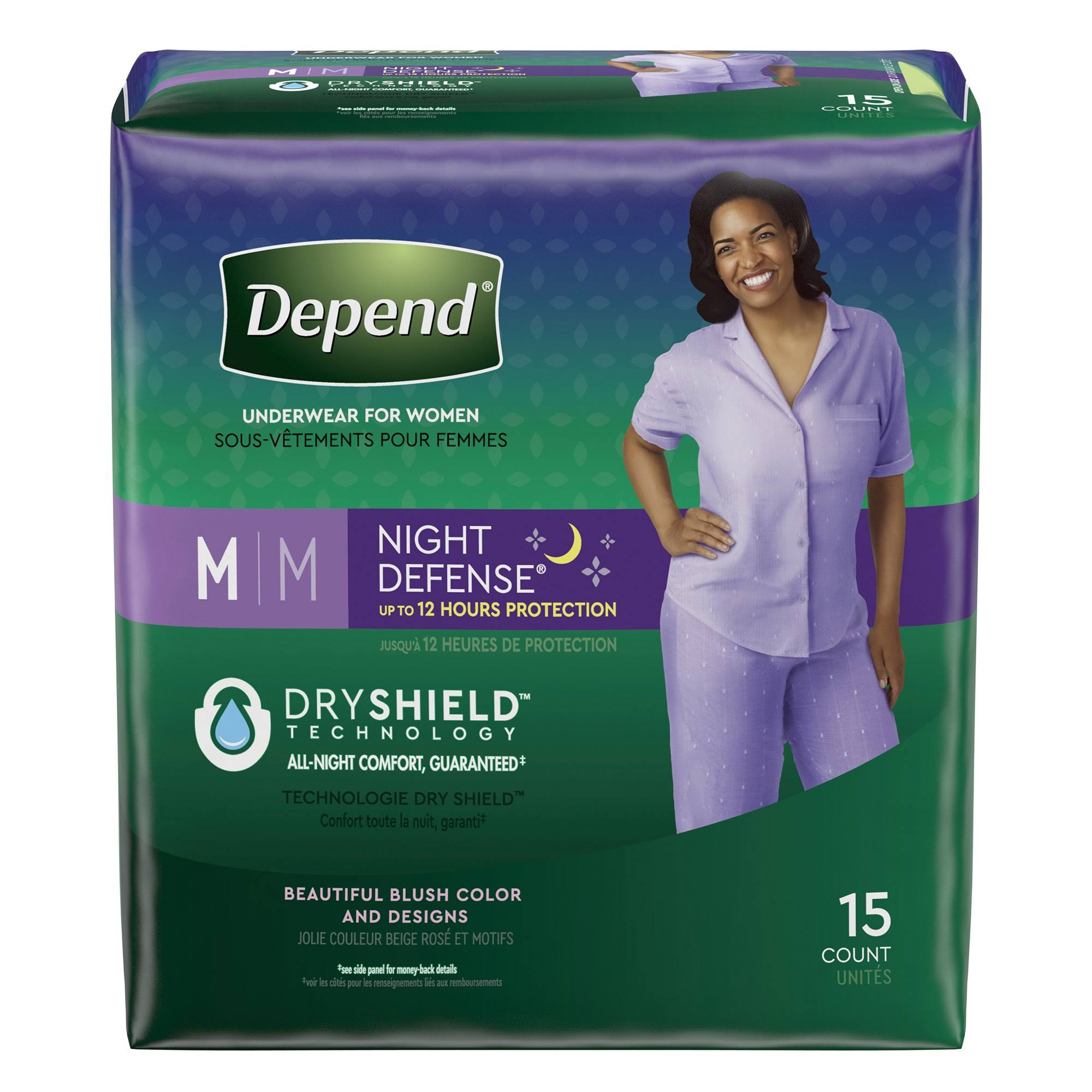 Depend Night Defense Adult Incontinence Underwear for Women, Disposabl