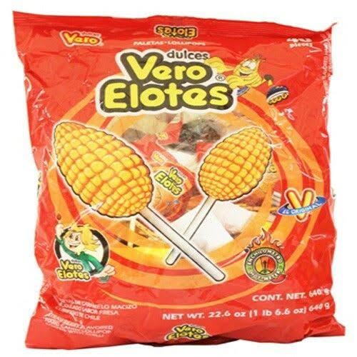 Vero Elotes Lollipops - Strawberry Flavor