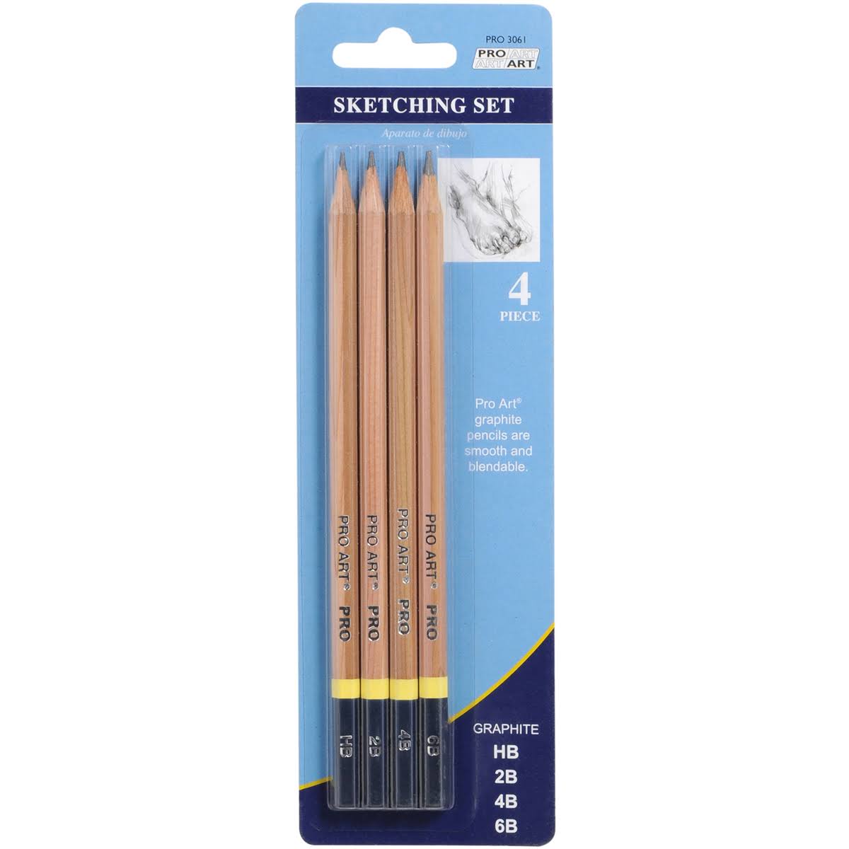 Pro-Art Sketching Pencils Set - 4pcs