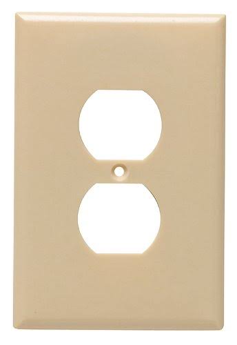 Cooper Wiring 2142v-box Duplex Receptacle Wallplate Thermoset - Ivory