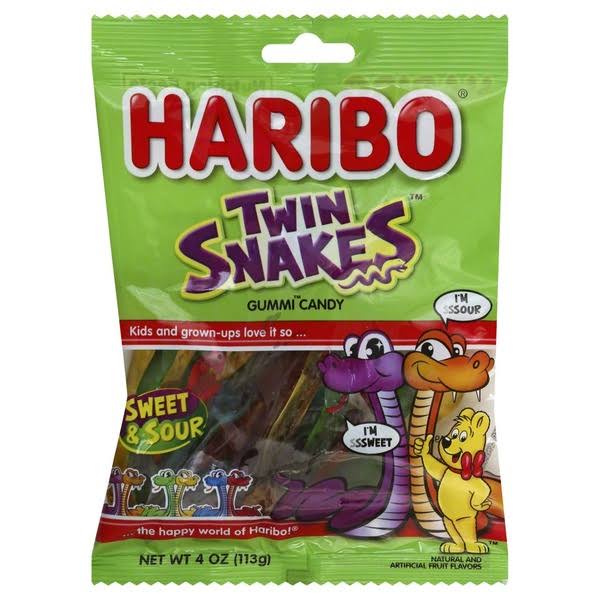 Haribo Twin Snakes Sweet & Sour Gummy Candy - 4oz
