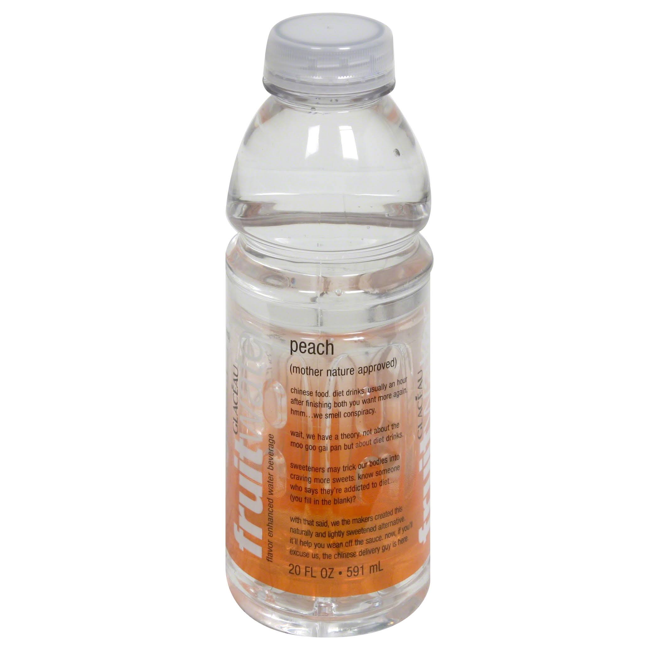Glaceau Fruit Water Water Beverage, Flavor Enhanced, Peach - 20 fl oz