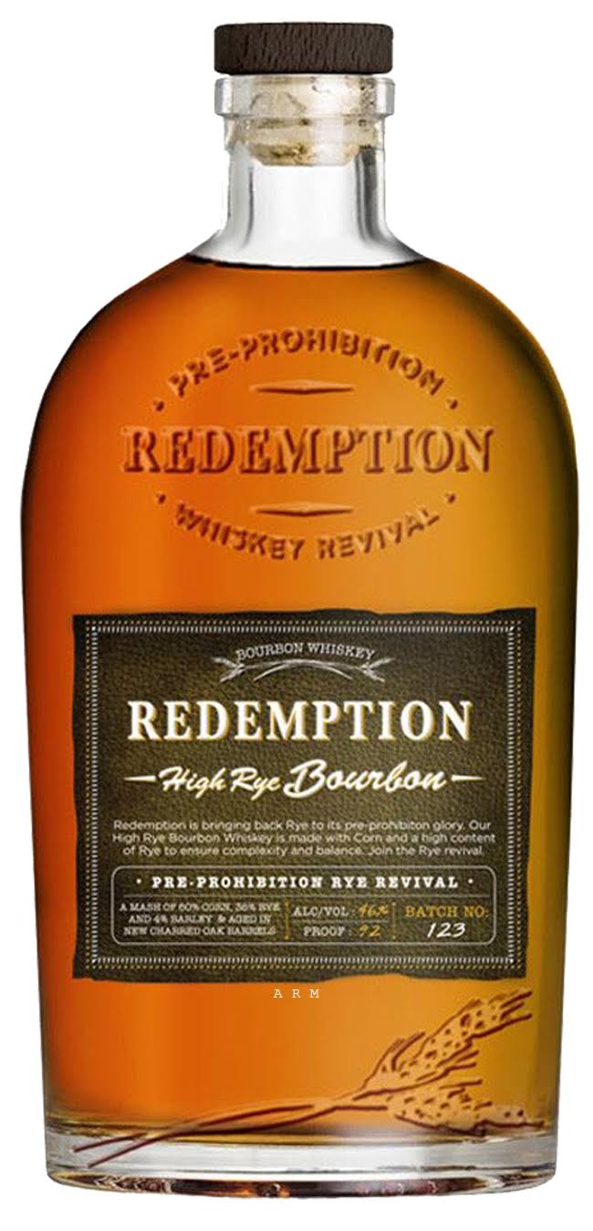 Redemption Whiskey, High Rye Bourbon - 750 ml