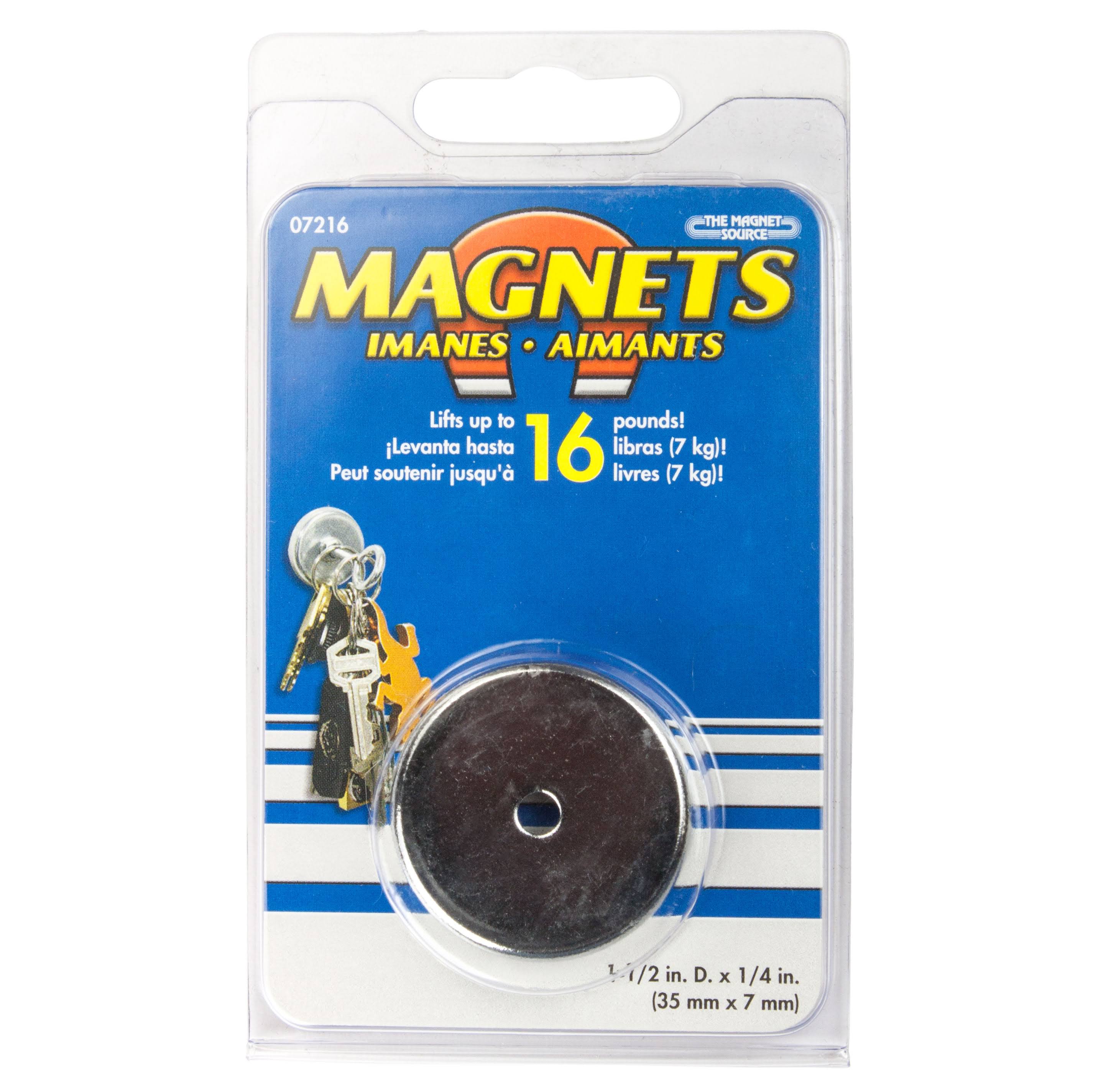Master Magnetics Magnets Round Base Magnet - 1-1/2x1/4"