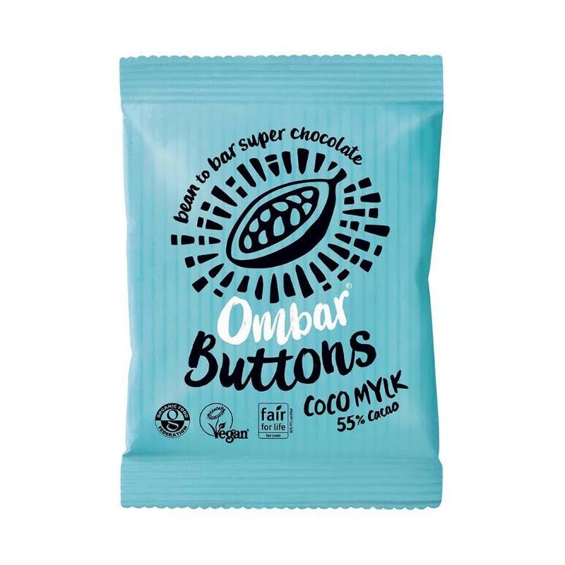 Ombar Chocolate Buttons Milk Chocolate - Dairy Free, 25g