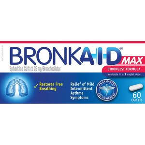 Bronkaid Max Caplets for Asthma Relief, 60 ct | CVS