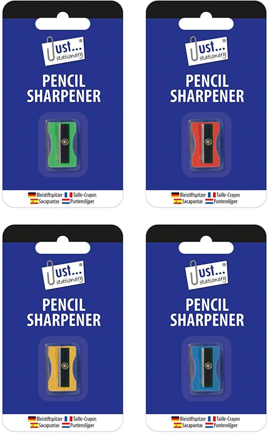 JS Plastic Pencil Sharpener - Assorted Colours