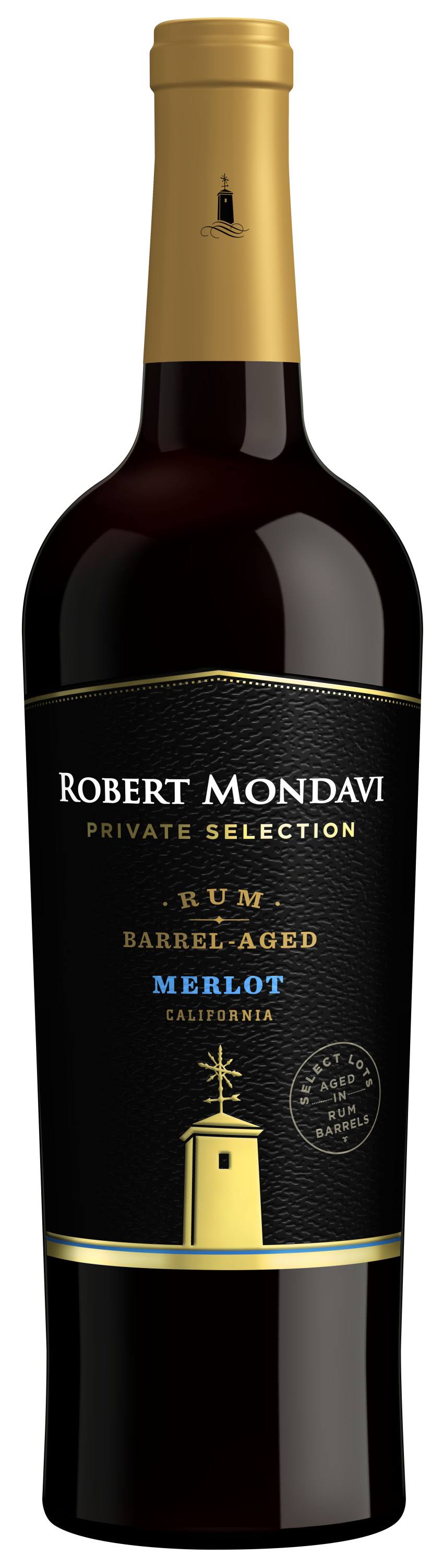 Robert Mondavi Private Selection Rum Barrel Merlot 750ml