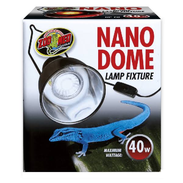 Zoo Med Nano Dome Lamp Fixture Reptile Heat Light - 40W