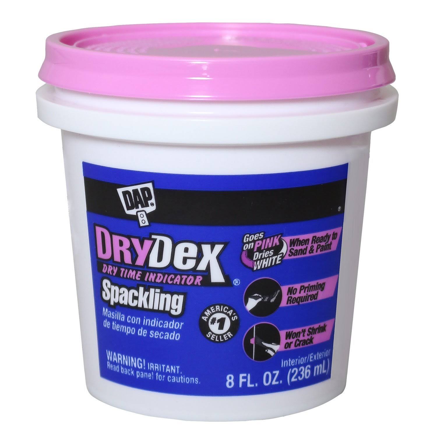 Dap DryDex Spackling - Interior/Exterior, 1/2 Pint