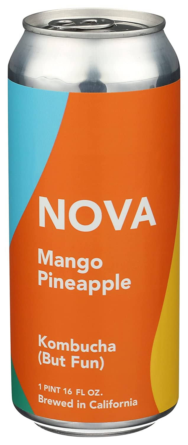 Nova Mango Pineapple Non-Alcoholic Kombucha Can