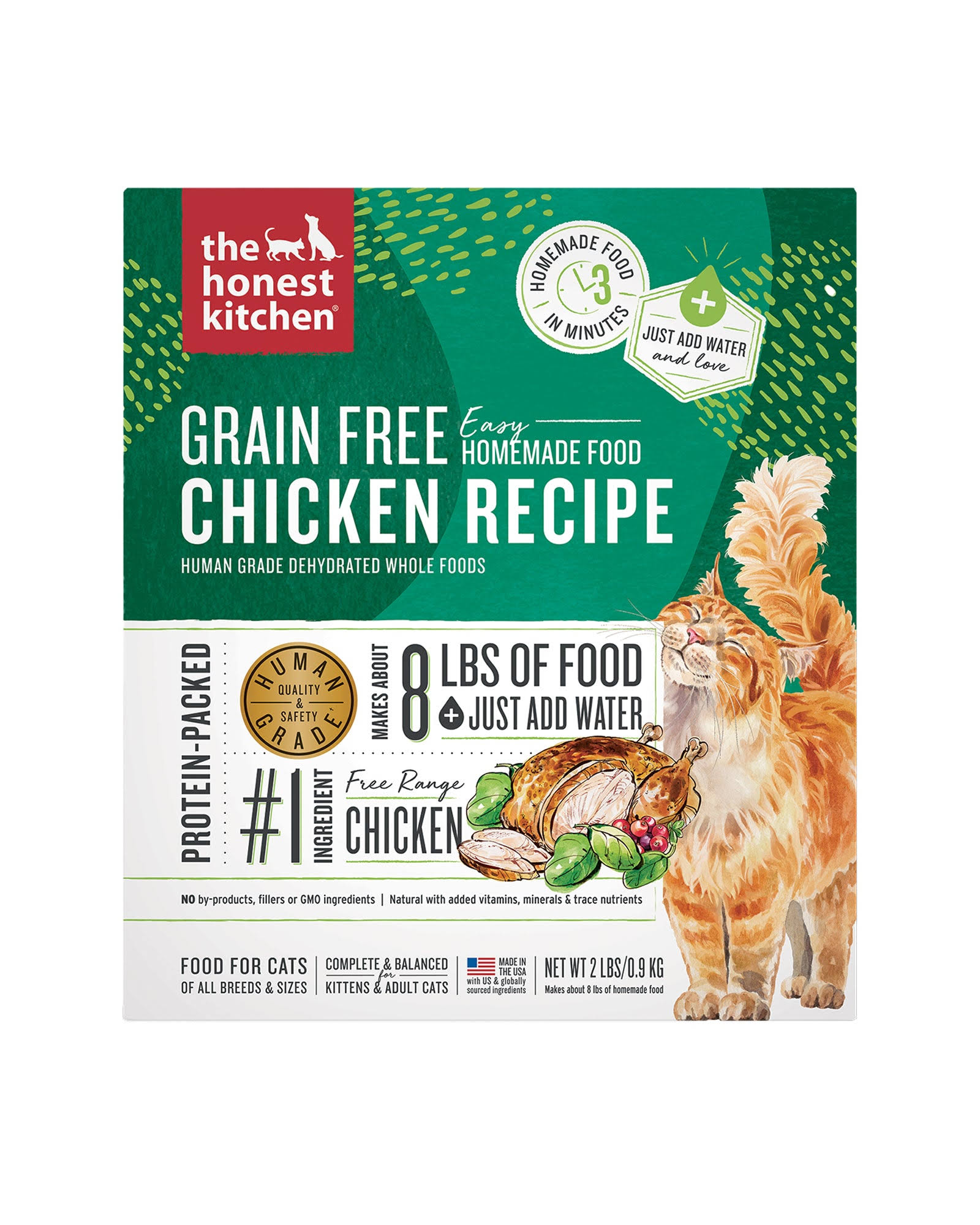 The Honest Kitchen Dehydrated Grain Free Chicken Cat Food, 2 lbs.