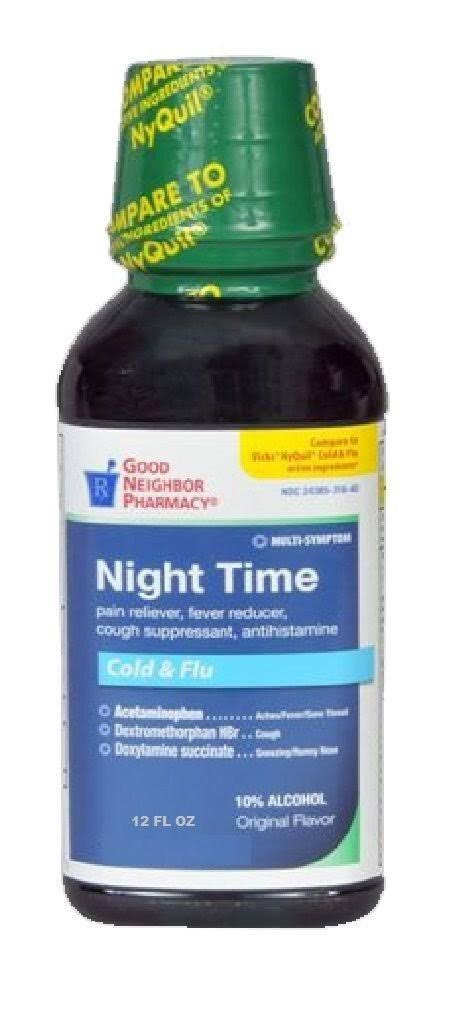 GNP Night Time Original Flavored, 12 fl oz