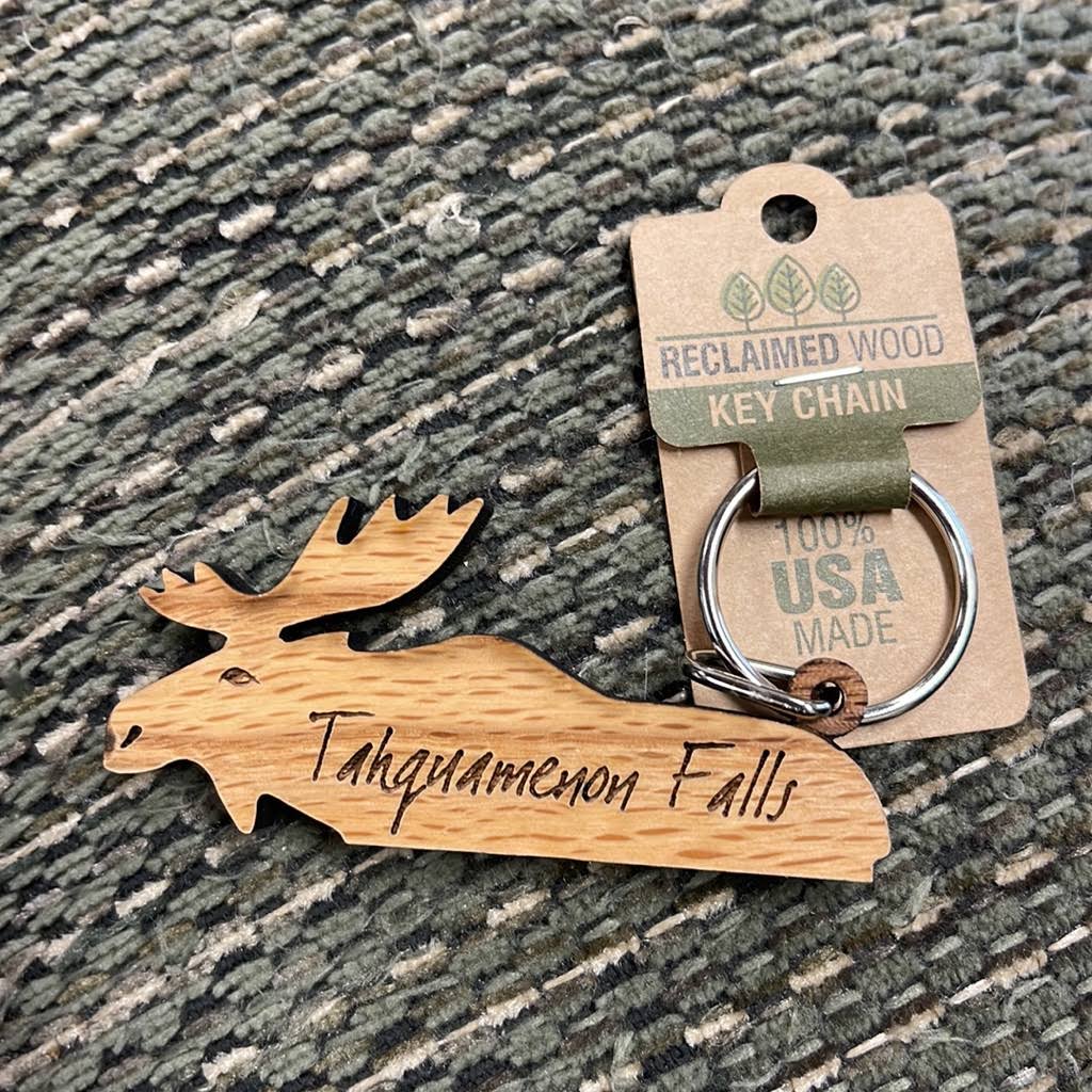 Tahquamenon Falls Moose Personalized Sandra Wooden Key Chain Nwt | Color: Brown/Tan | Size: 3 | Hopster2's Closet