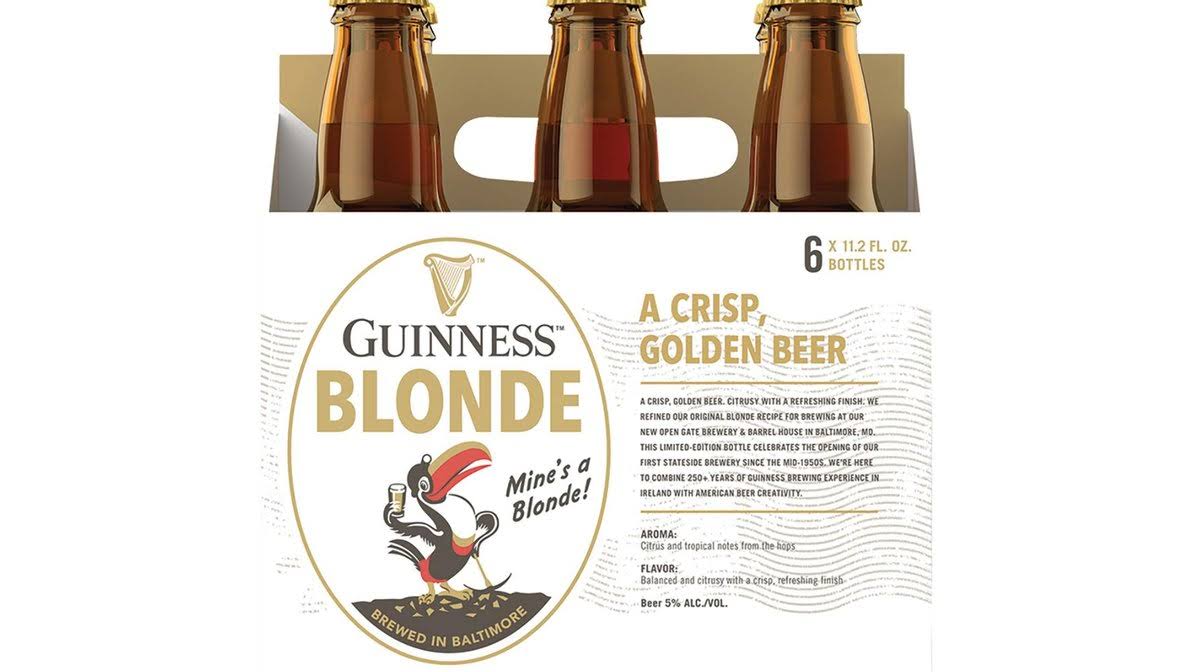 Guinness Baltimore Blonde Beer, Baltimore Blonde, 6 Pack - 6 beer