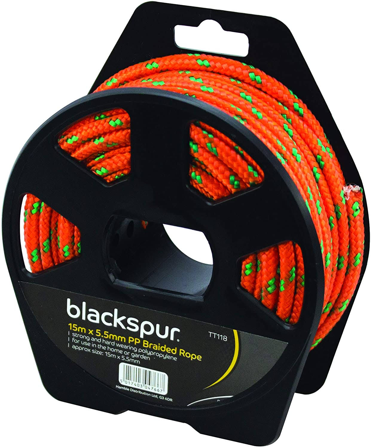 Blackspur Pp Braided Rope - 15mx6mm