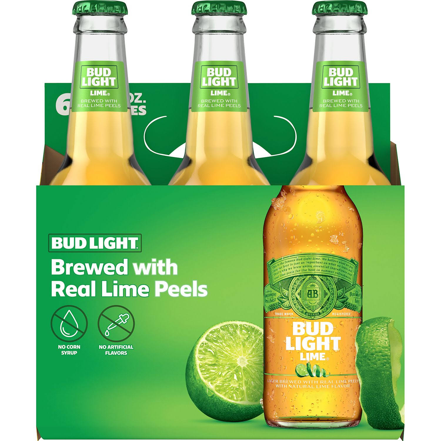 Bud Light Beer - Lime, x6