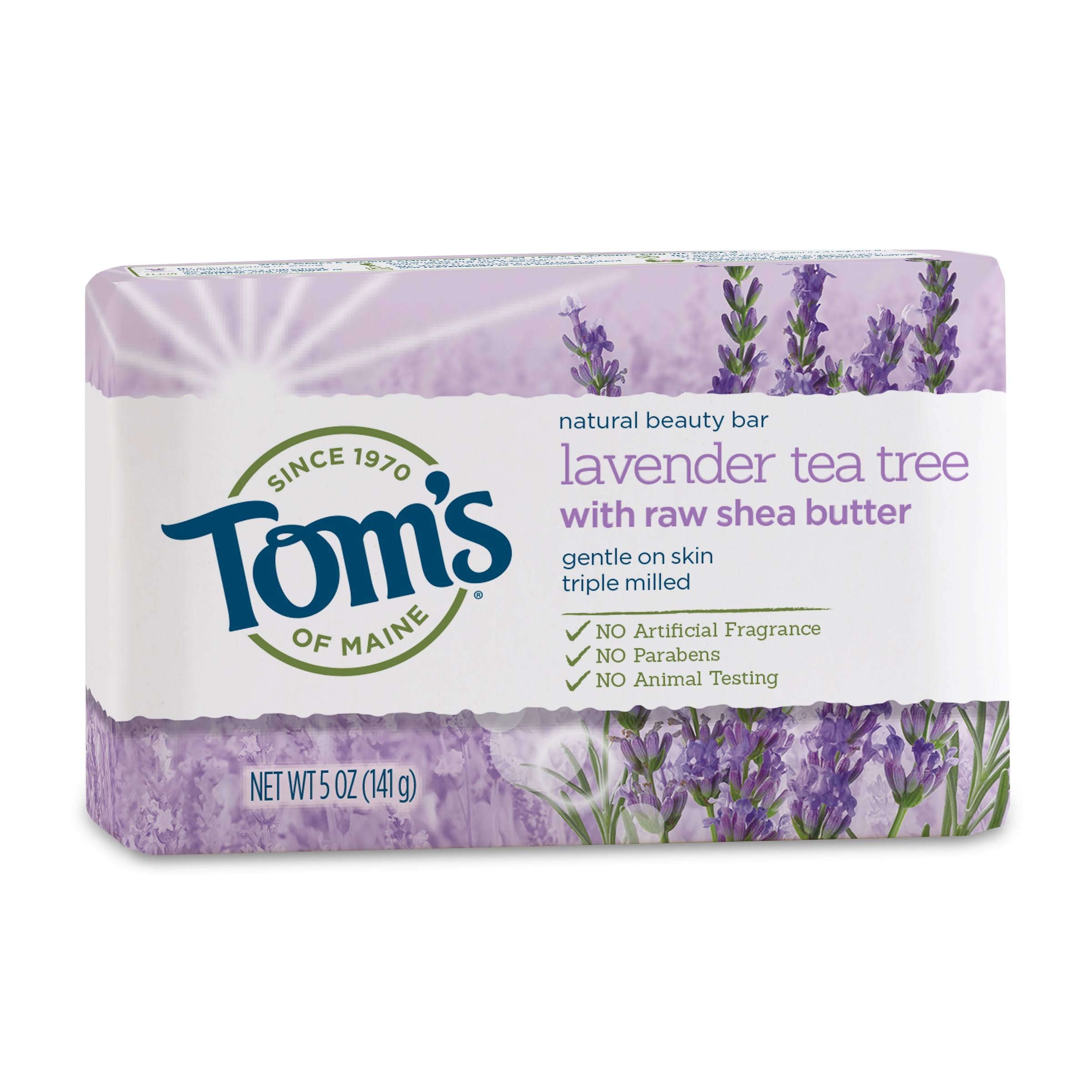 Tom's of Maine Natural Beauty Bar Soap with Raw Shea Butter - Lavender Tea Tree, 5oz