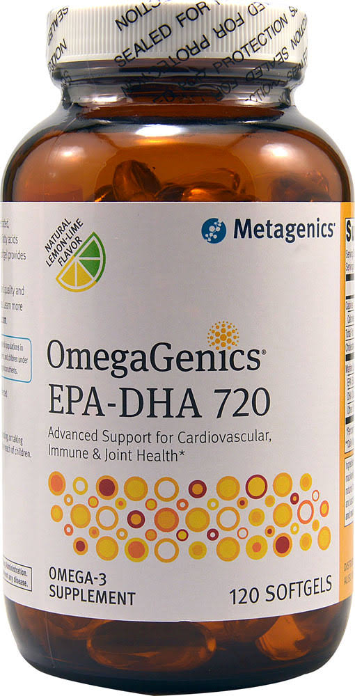 Metagenics EPA DHA 720 Dietary Supplement - Natural Lemon, 720mg, 120ct