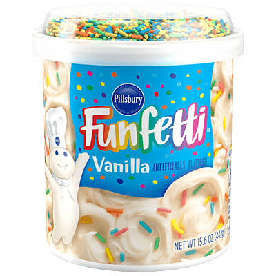 Pillsbury Funfetti Vanilla Flavored Frosting 15.6oz