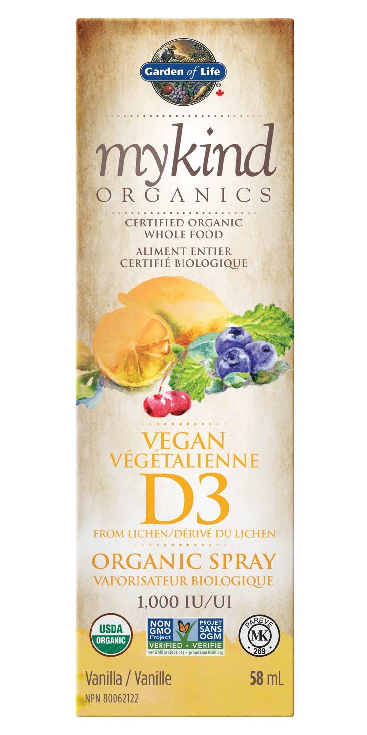 Mykind Organics - Vegan Vitamin D3 Organic Spray (vanilla) - 58ml Garden Of Life