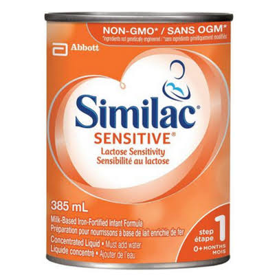 Similac Sensitive Concentrated Lactose-Free Liquid Formula Baby Formula, Carrageenan, Maltodextrin