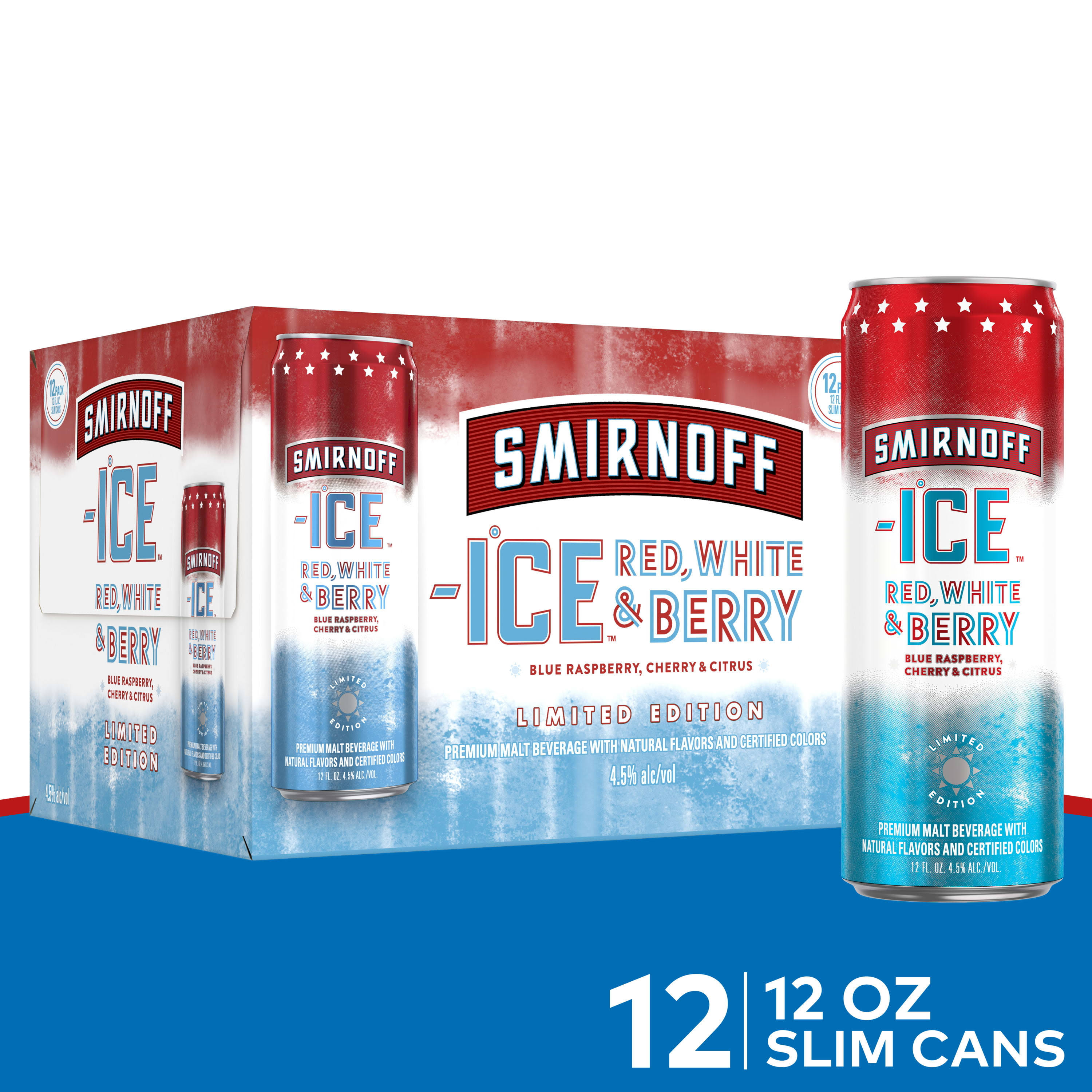 Smirnoff Ice Beer, Red, White & Berry - 12 pack, 12 fl oz cans