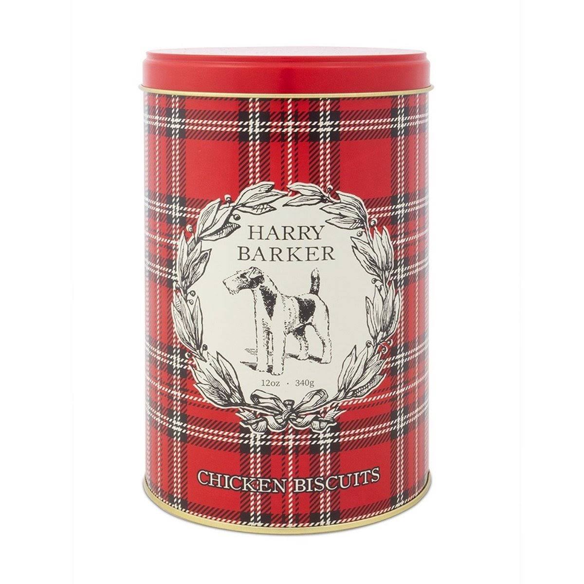 Harry Barker Dog Biscuits Tin in Plaid