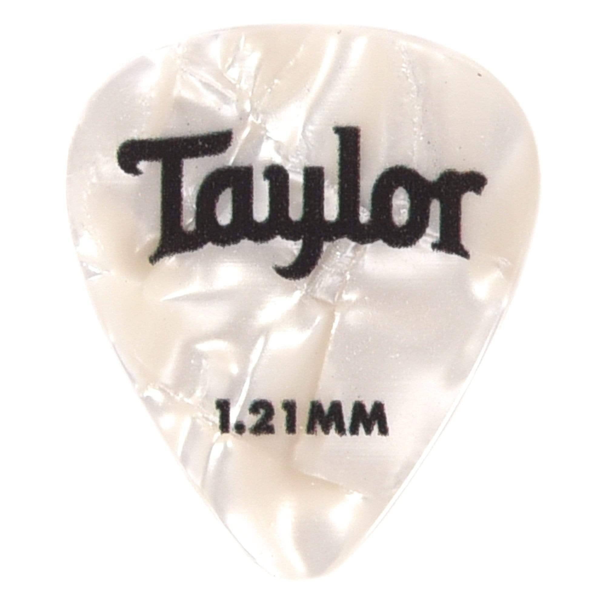 Taylor 80715 Celluloid 351 Picks, 1.21mm, White Pearl, 12 Pack