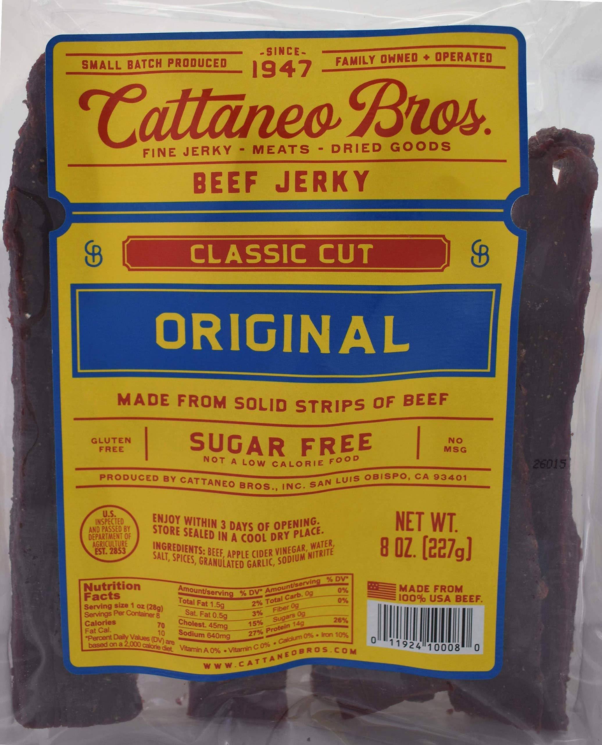 Cattaneo Bros Beef Jerky, Natural Style, Original - 8 oz