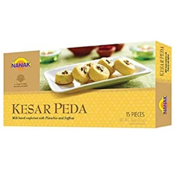 Nanak Kesar Peda 312g 15pcs Indian Delicacy Sweets Gift Box for Diwali