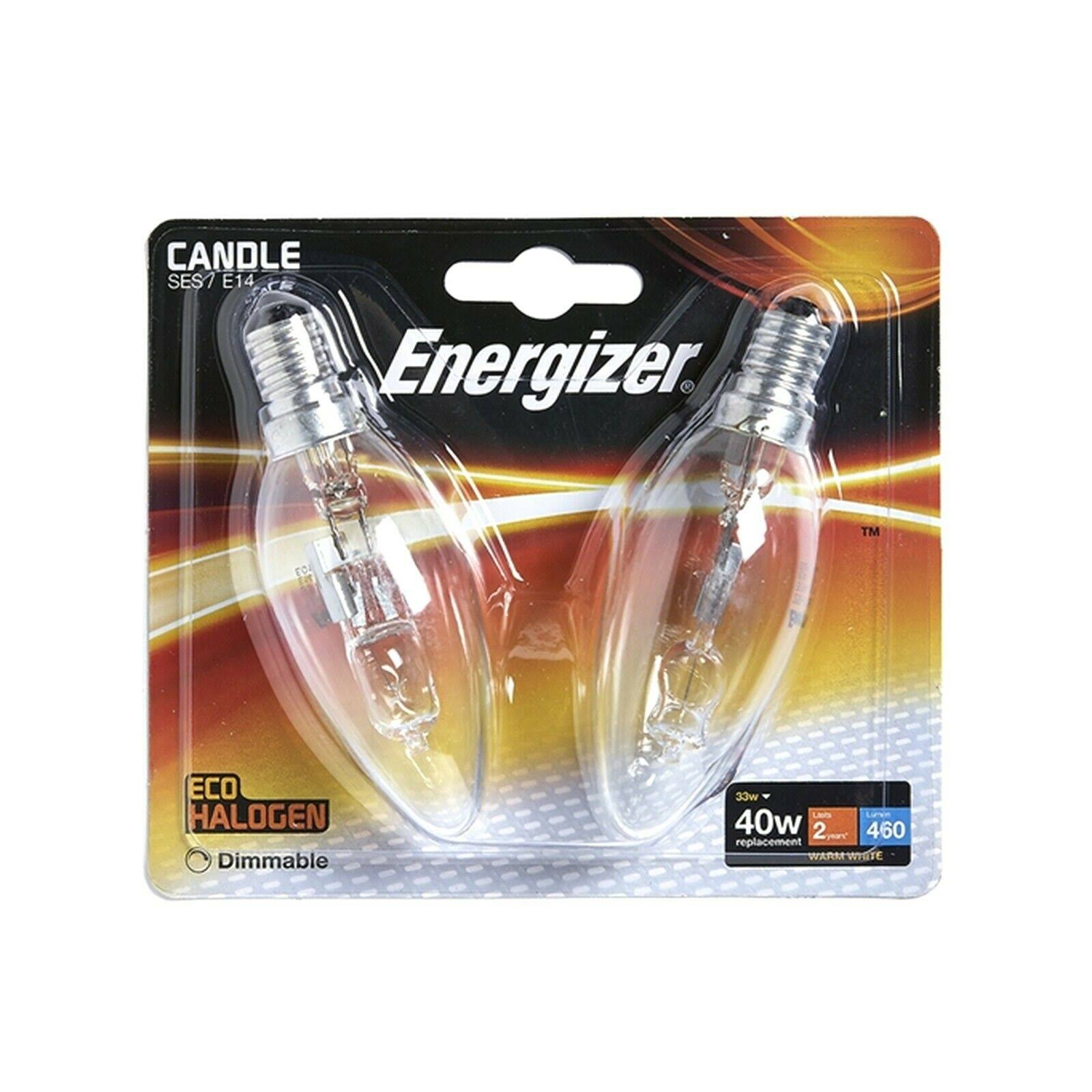 48w Energy Saving Dimmable Halogen Candle SES E14 Pack of 10 