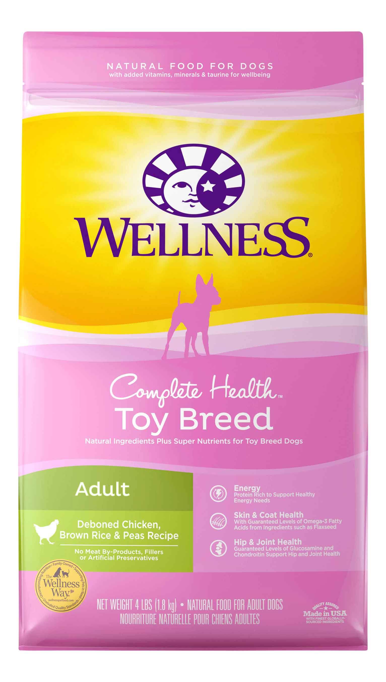 Wellness Toy Breed Complete Health Dog Food - Chicken Brown Rice and Peas, Adult