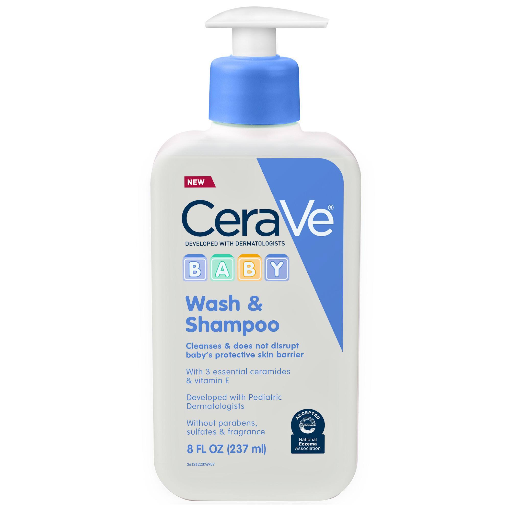 Cerave Wash & Shampoo, Baby - 8 fl oz