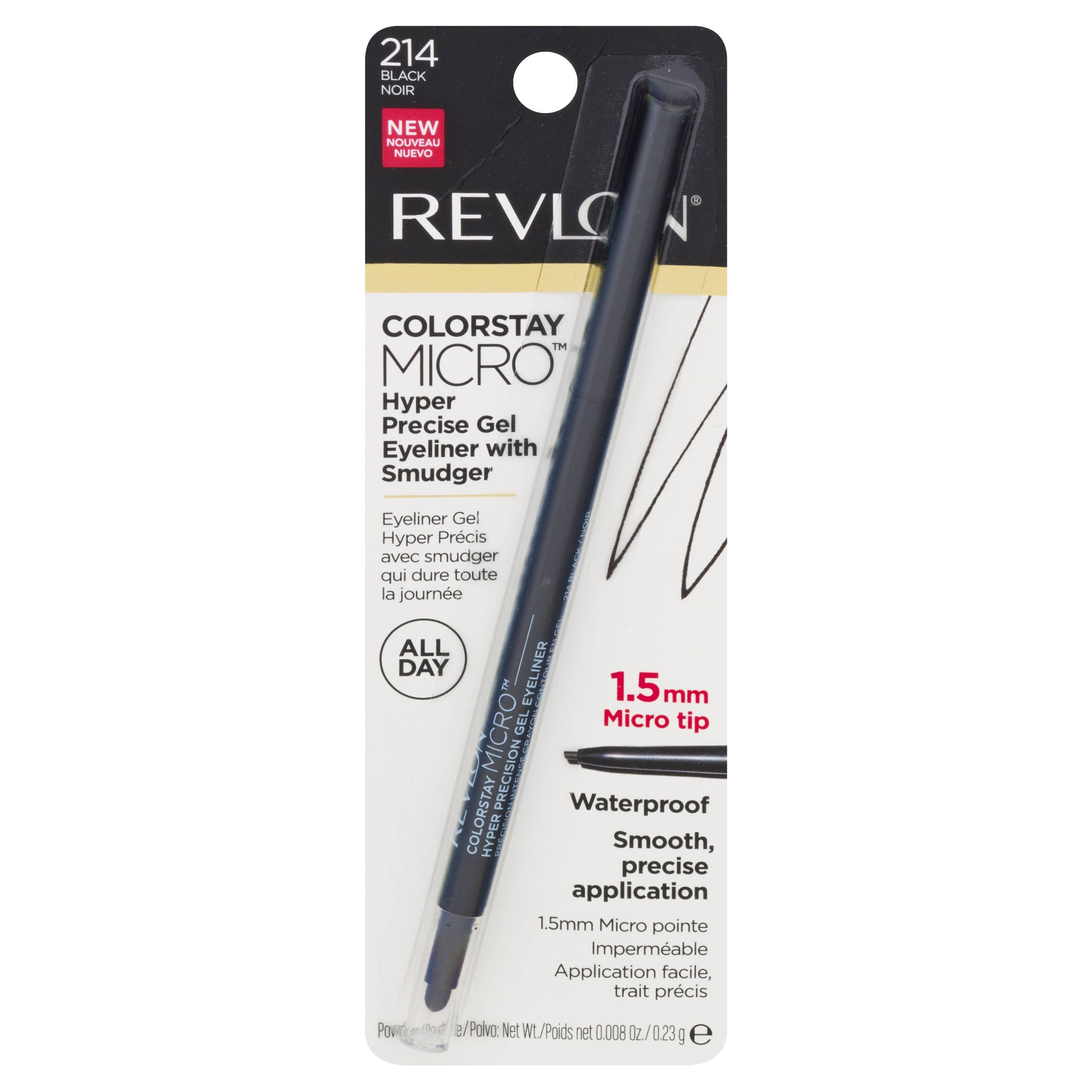 Revlon ColorStay Micro Eyeliner Gel, Waterproof, Black 214 - 0.008 oz