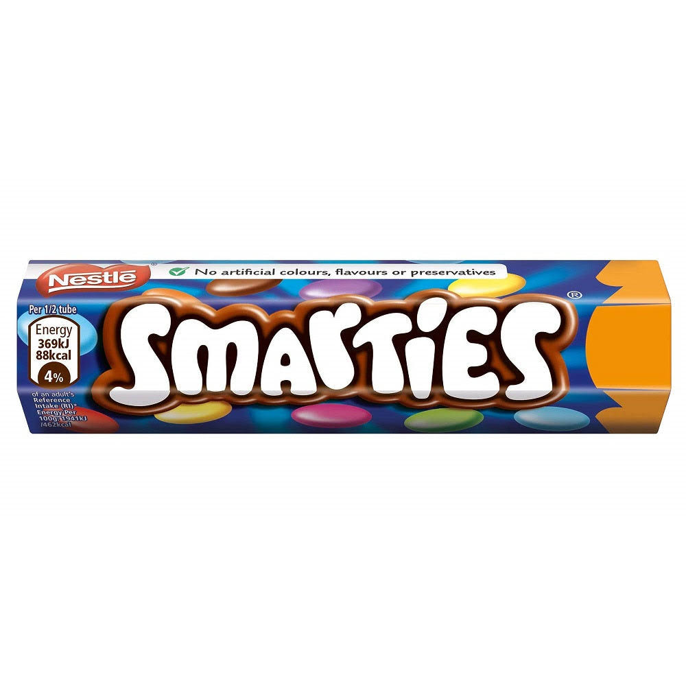 Smarties Milk Chocolate Sweets Candy Tube - 38g