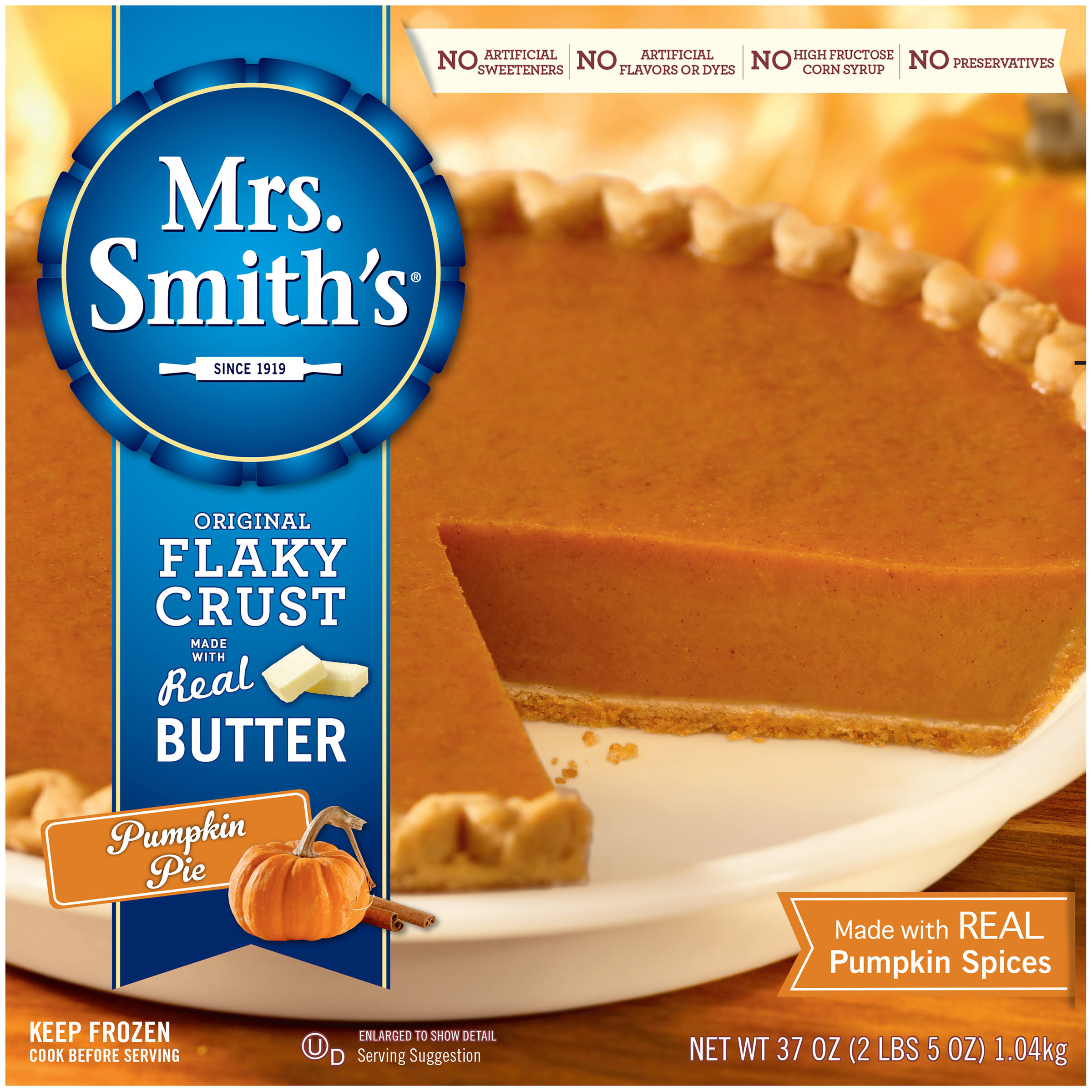 Mrs. Smith's Original Flaky Crust - Pumpkin Pie, 1.04kg