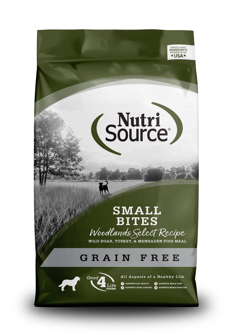 NutriSource Grain Free Woodlands Select Small Bites Dry Dog Food, 15-lb