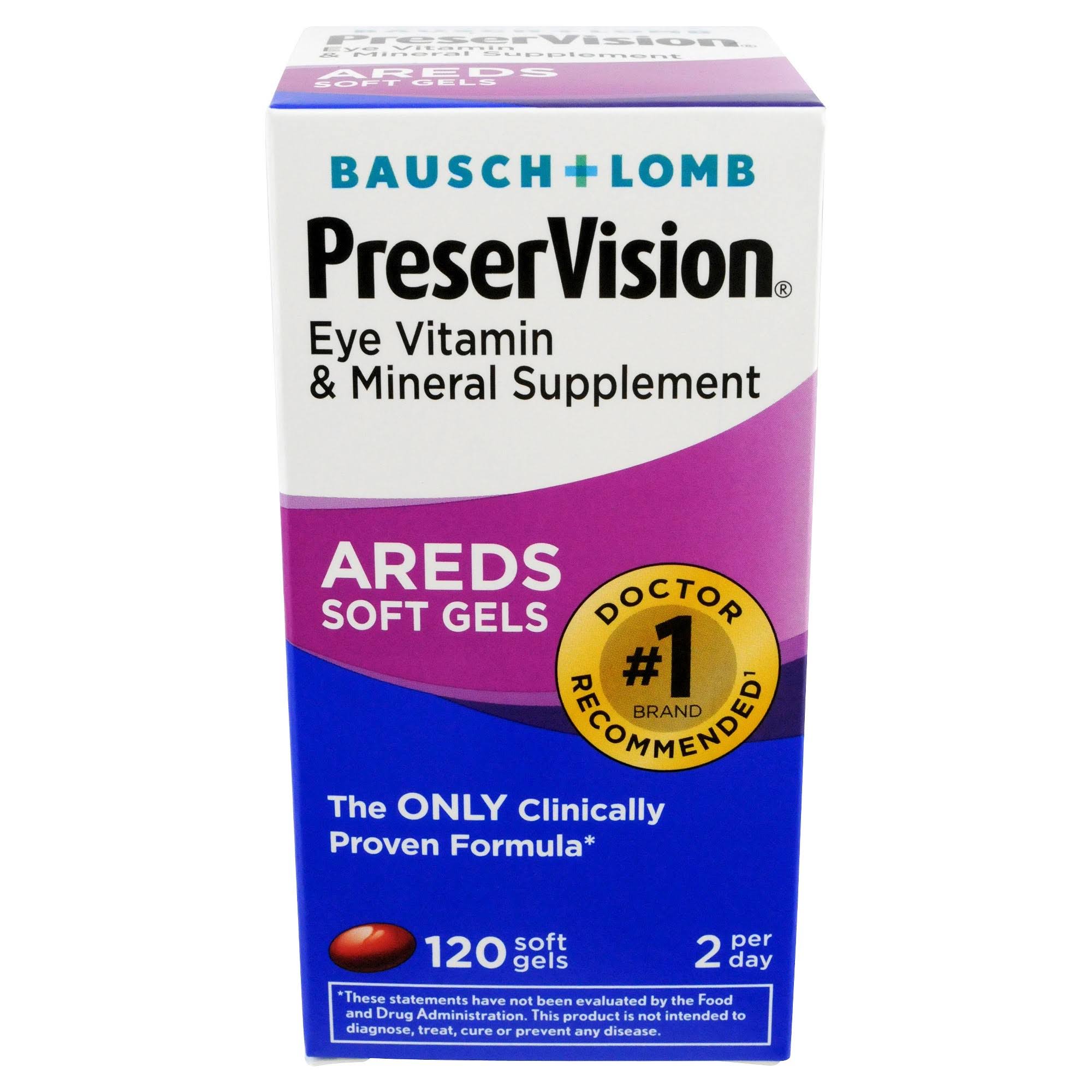 Bausch & Lomb PreserVision Eye Vitamin & Mineral Supplement - 120 ct